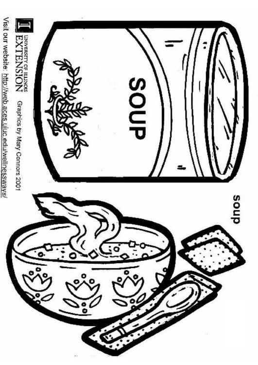 Coloring page soup
