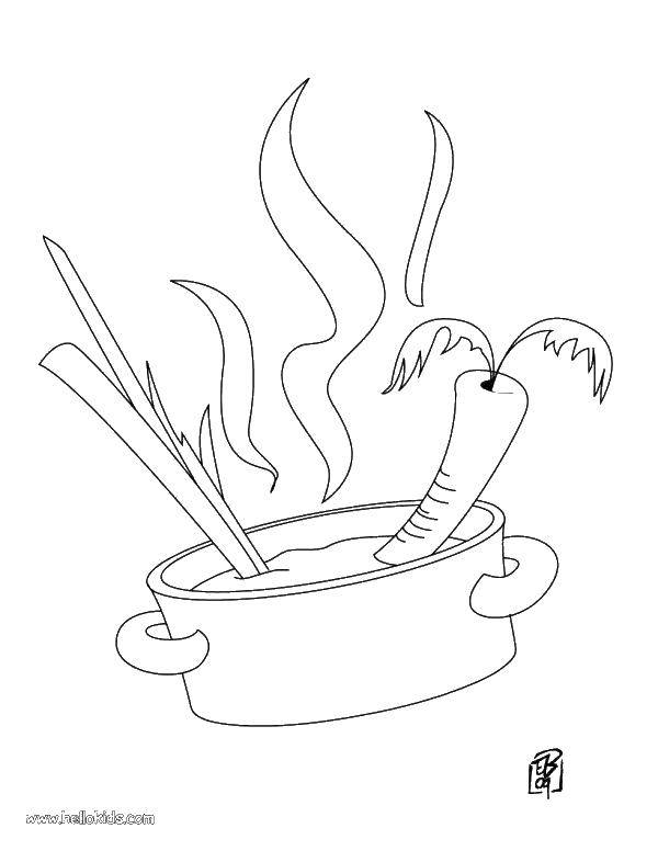Online coloring pages coloring page carrot soup cooking download print coloring page