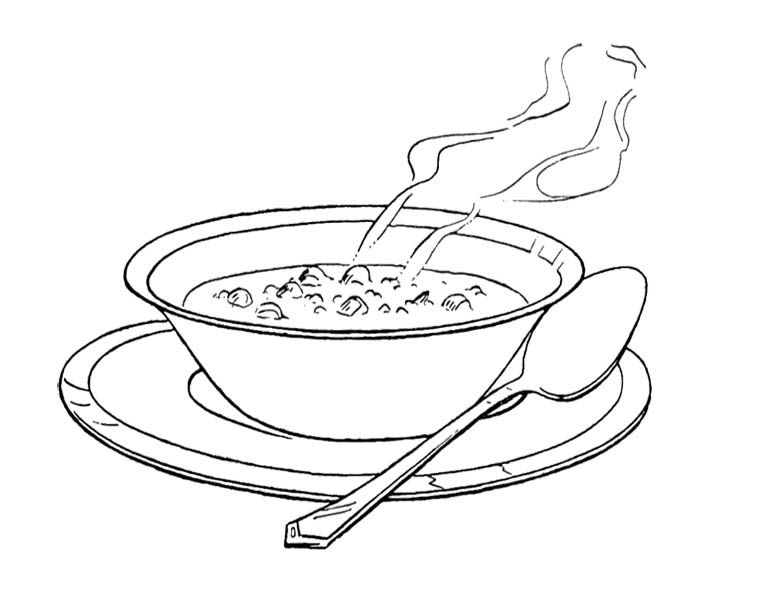Soup bowl coloring page for kids coloring pages food coloring pages coloring pages for kids