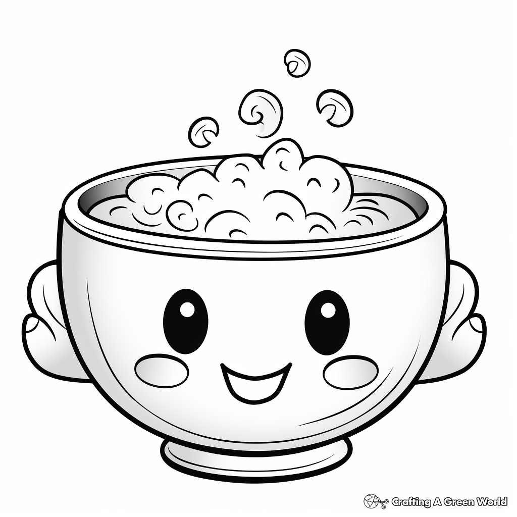Cute food coloring pages