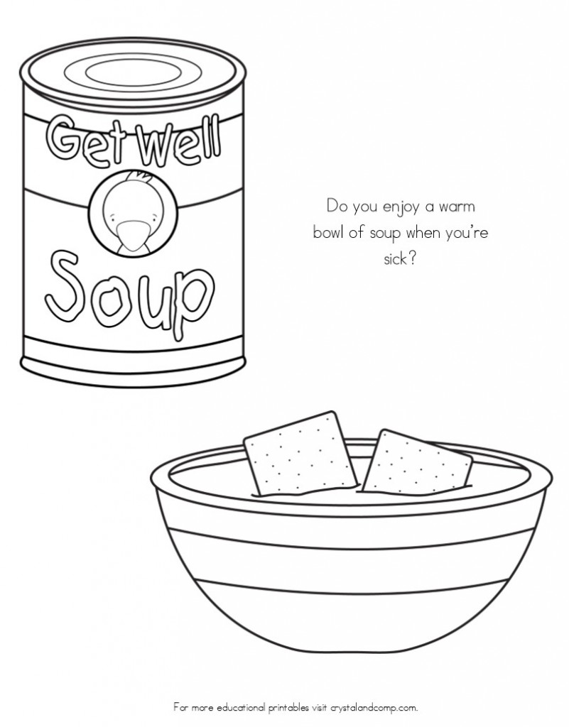 Kid color pages sick day and spreading germs