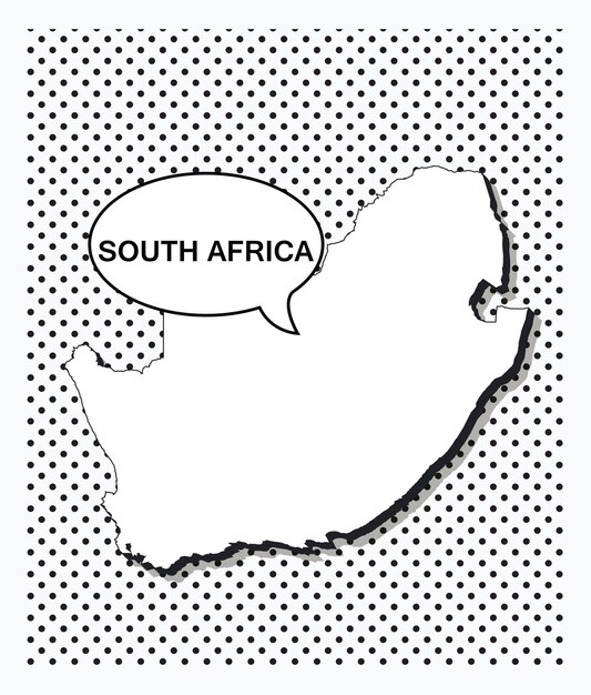 Premium vector pop art map of southafrica