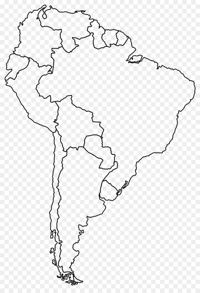 Free page south america coloring book blank map