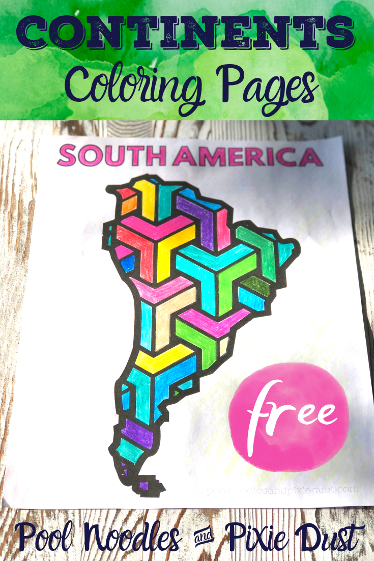 Printable continent coloring pages