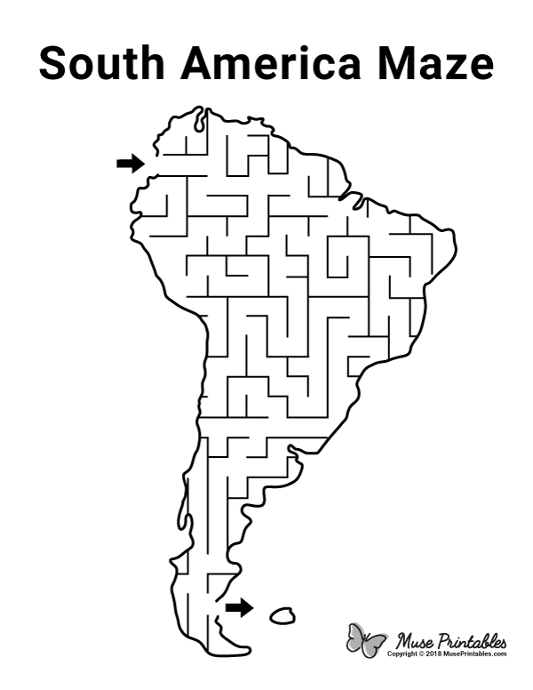 Color the continents south america worksheets