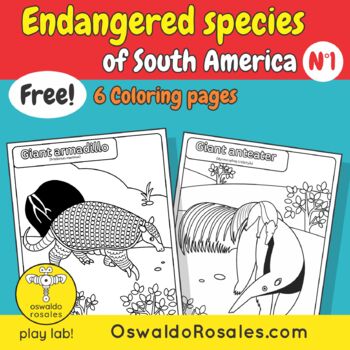 Endangered species of south america coloring pages by oswaldo rosales play lab