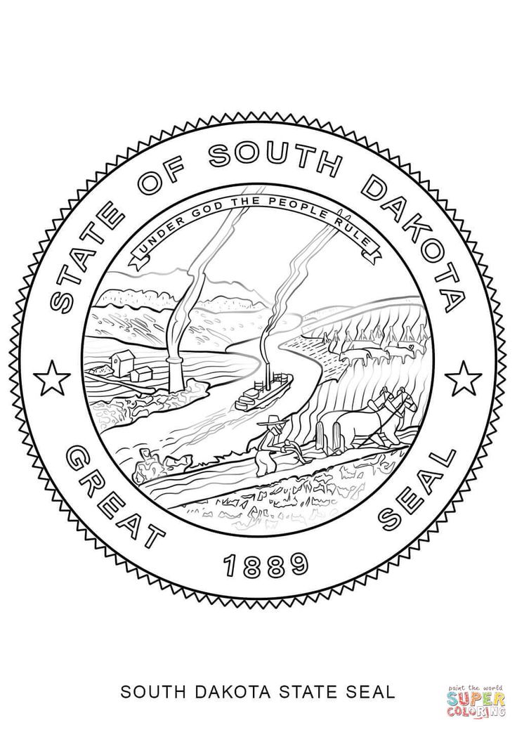 Click the south dakota state seal coloring pages to view printable version or color it online patible wâ lion coloring pages south dakota south dakota state