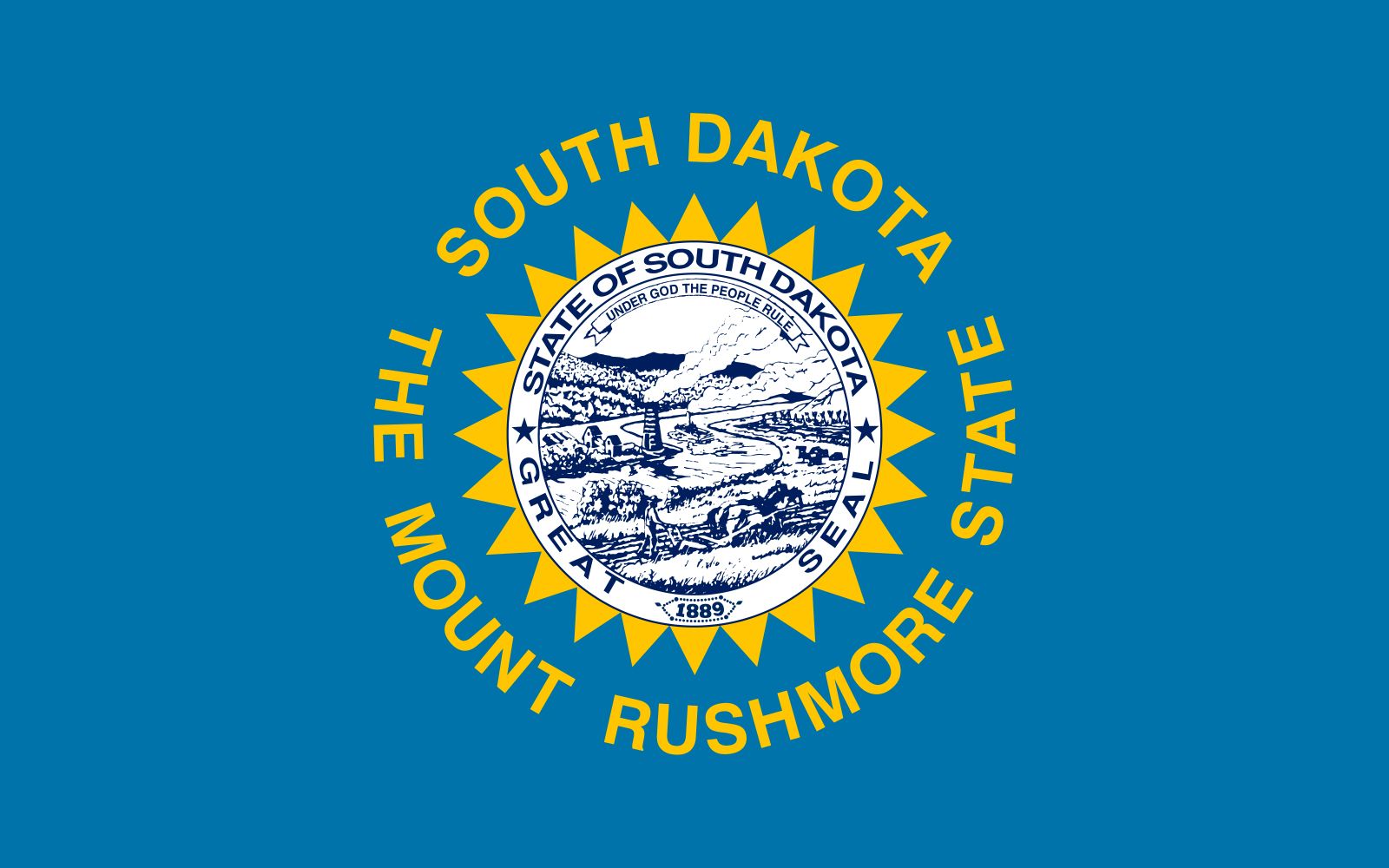 South dakota flag facts maps points of interest