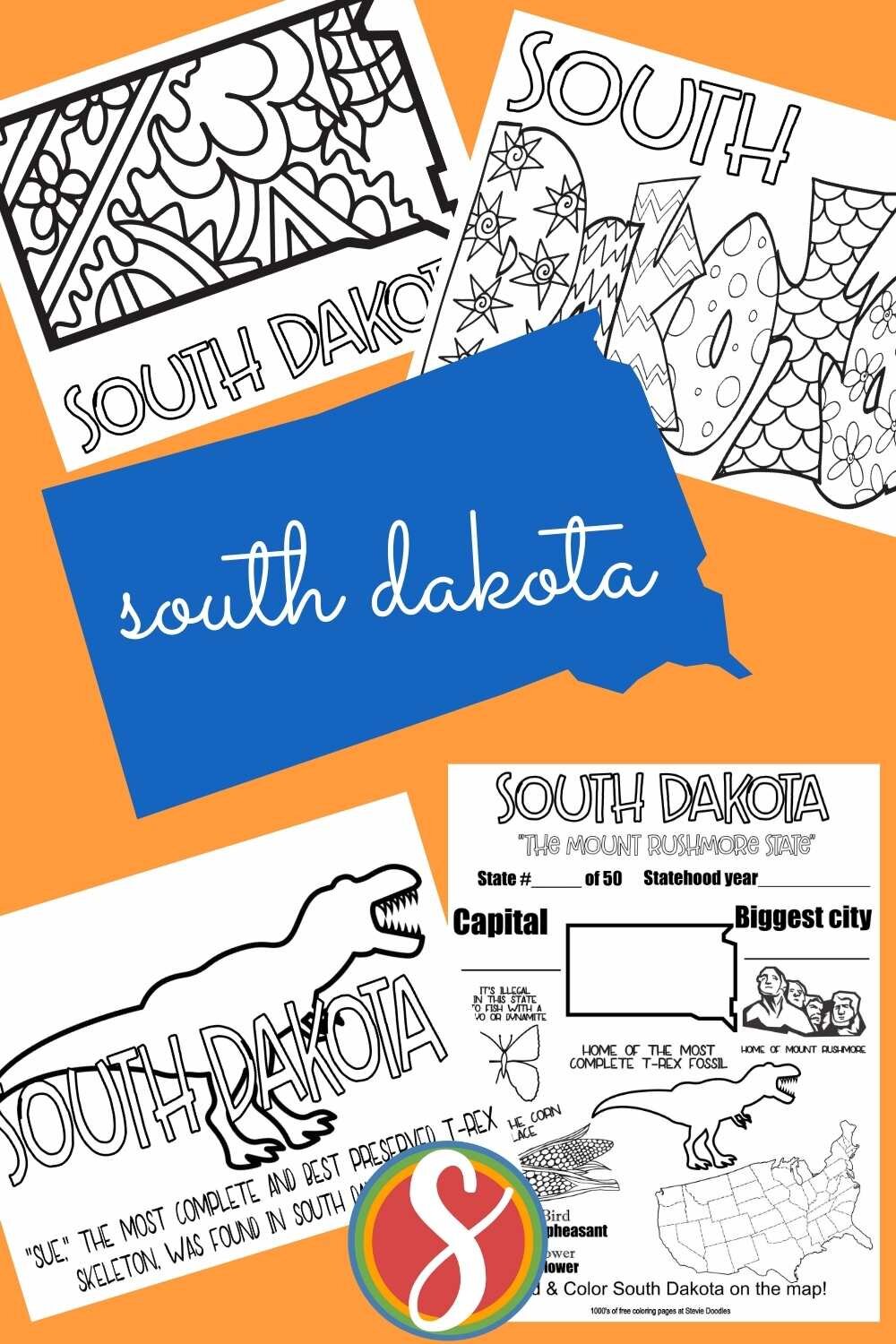 Free south dakota coloring pages â stevie doodles