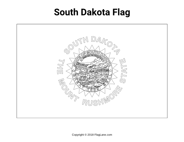 Free south dakota flag coloring page