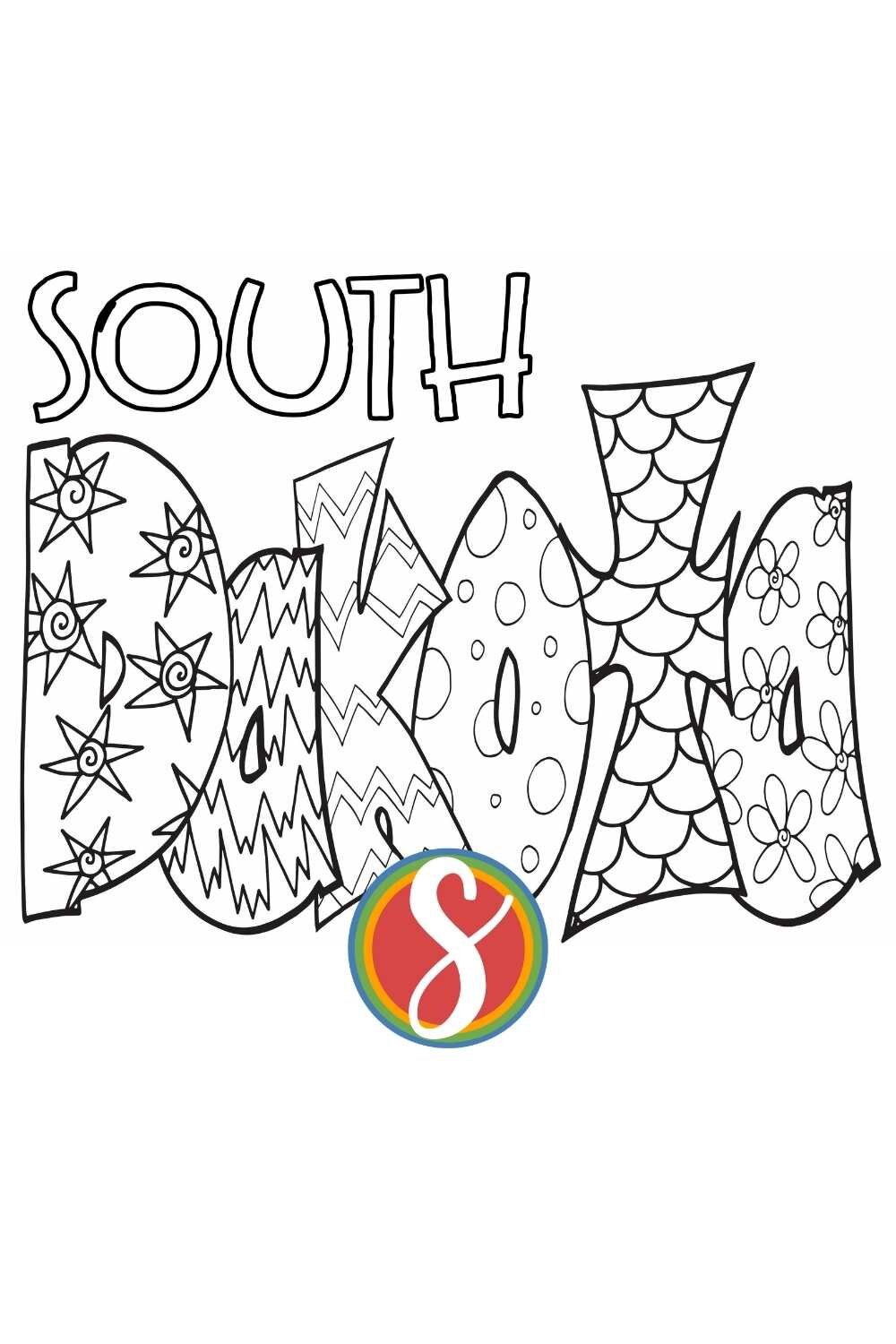 Free south dakota coloring pages â stevie doodles