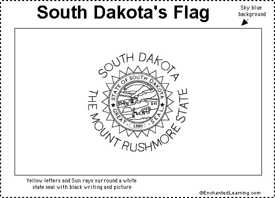 South dakota flag printout