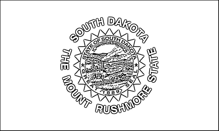 South dakota flag coloring page purple kitty
