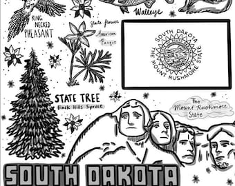 South dakota coloring page