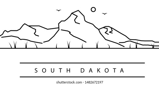 South dakota outline images stock photos d objects vectors