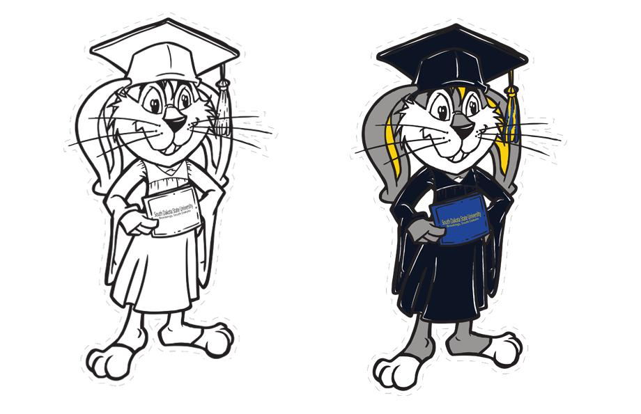 Jack coloring page south dakota state university