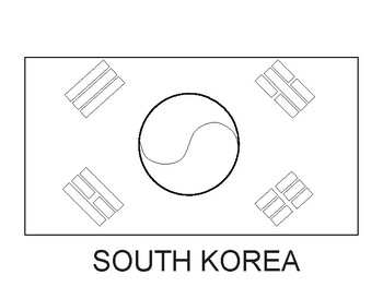 Korea coloring tpt