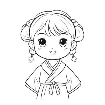Cute korean outline png transparent images free download vector files