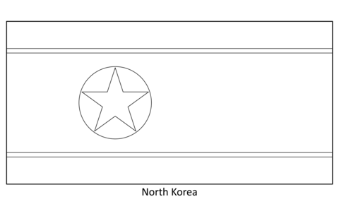 Flag of north korea coloring page free printable coloring pages