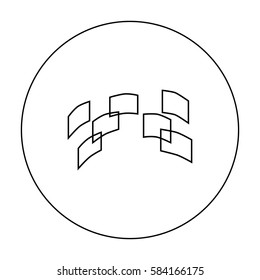 Interface virtual reality icon outline style stock vector royalty free
