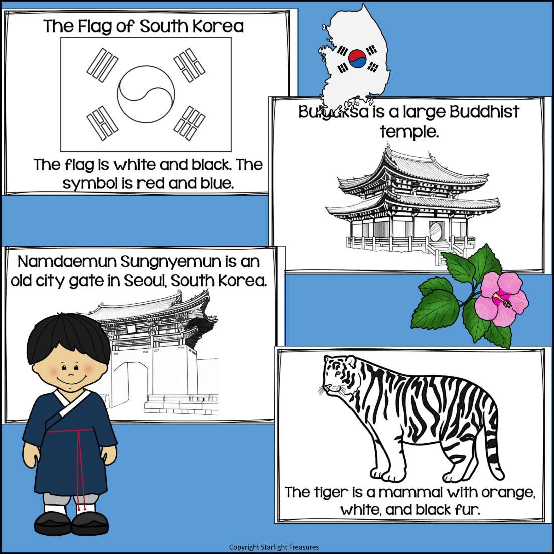 South korea mini book for early readers