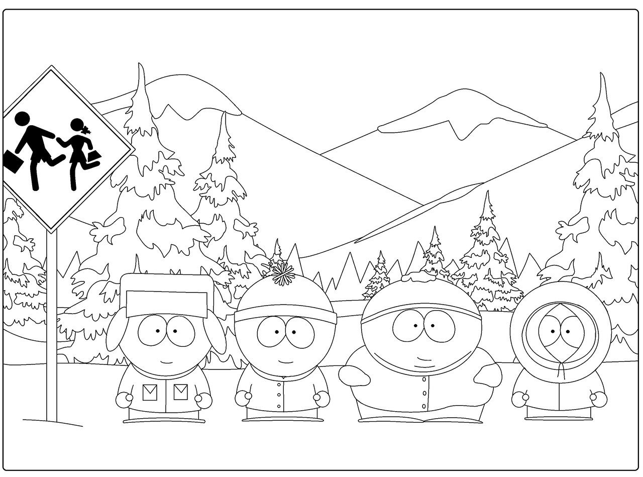 South park coloring page by magnificent