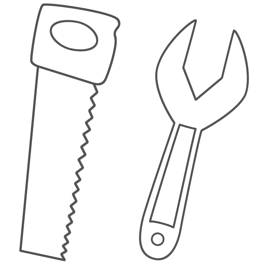 Saw and wrench