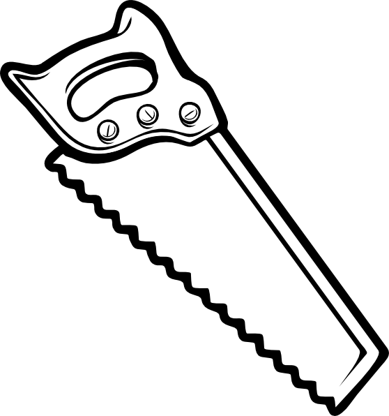 Saw clip art hand saw woodworking coloring pages