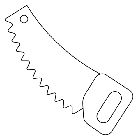 Carpentry saw emoji coloring page free printable coloring pages