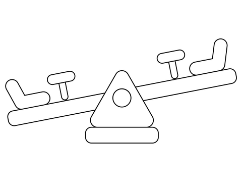 Seesaw coloring page free printable coloring pages