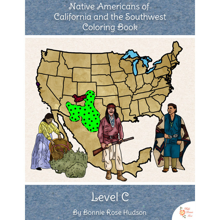 Native americans of california and the southwest coloring book