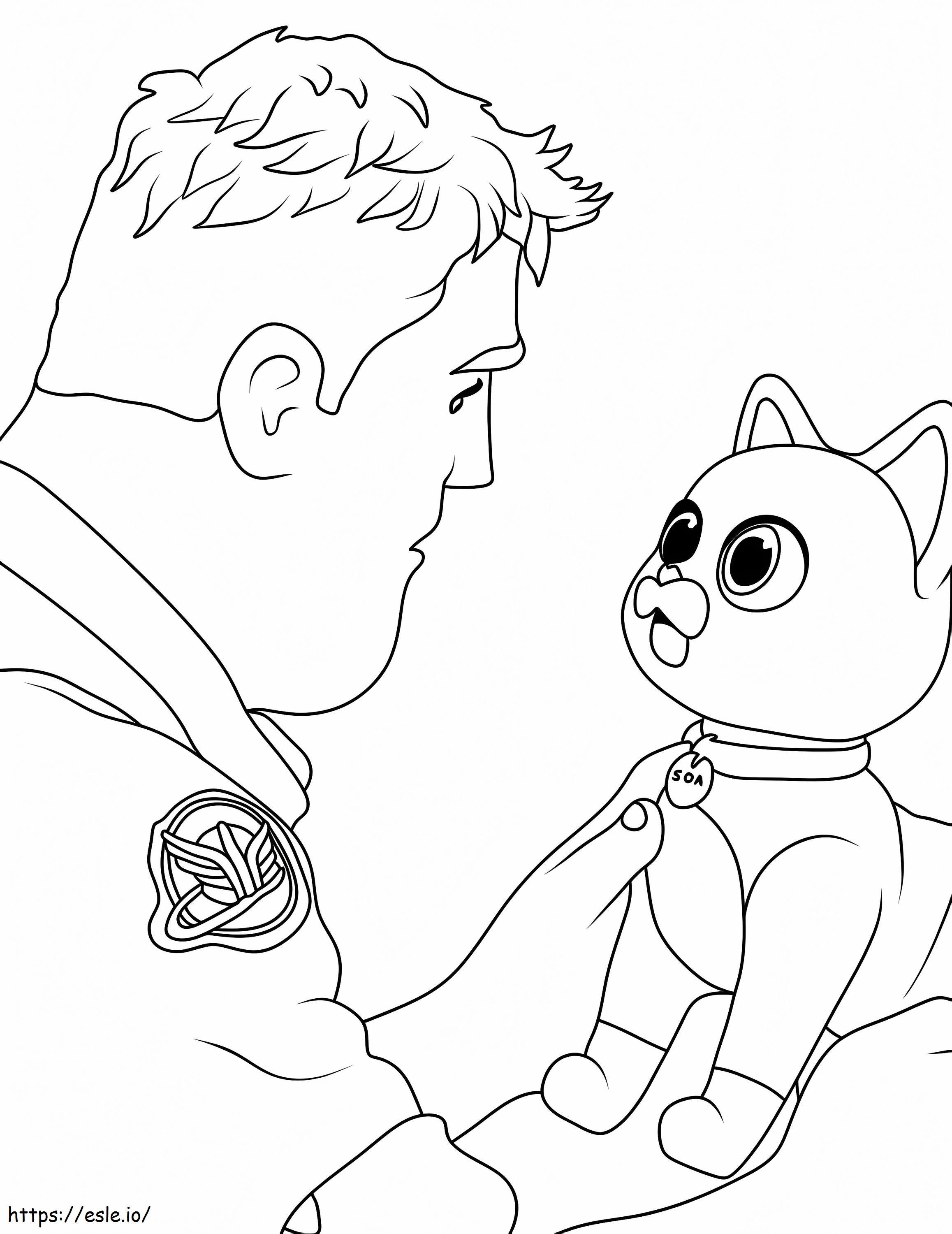 Buzz lightyear and sox coloring page