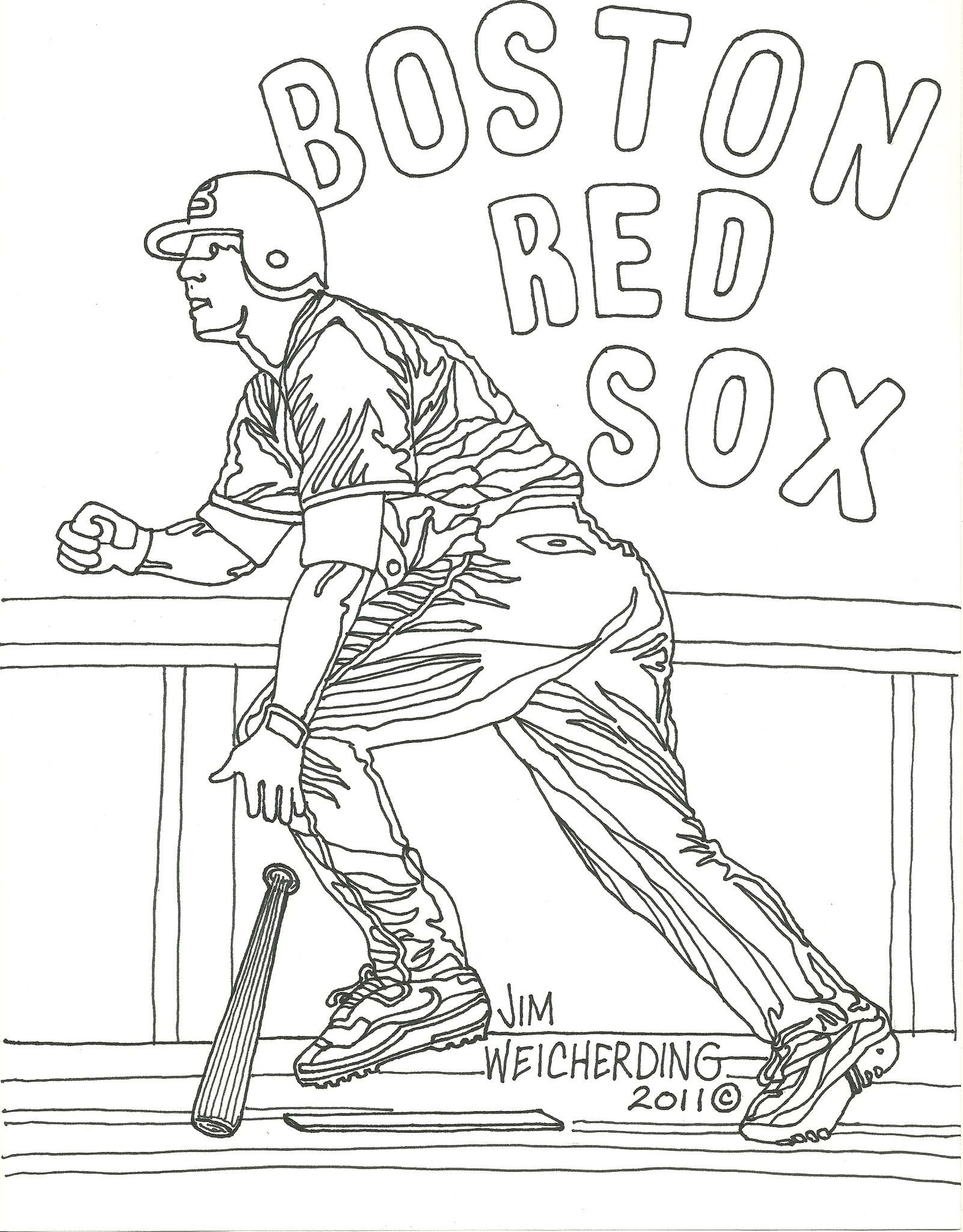 Printable boston red sox coloring pages pdf ideas
