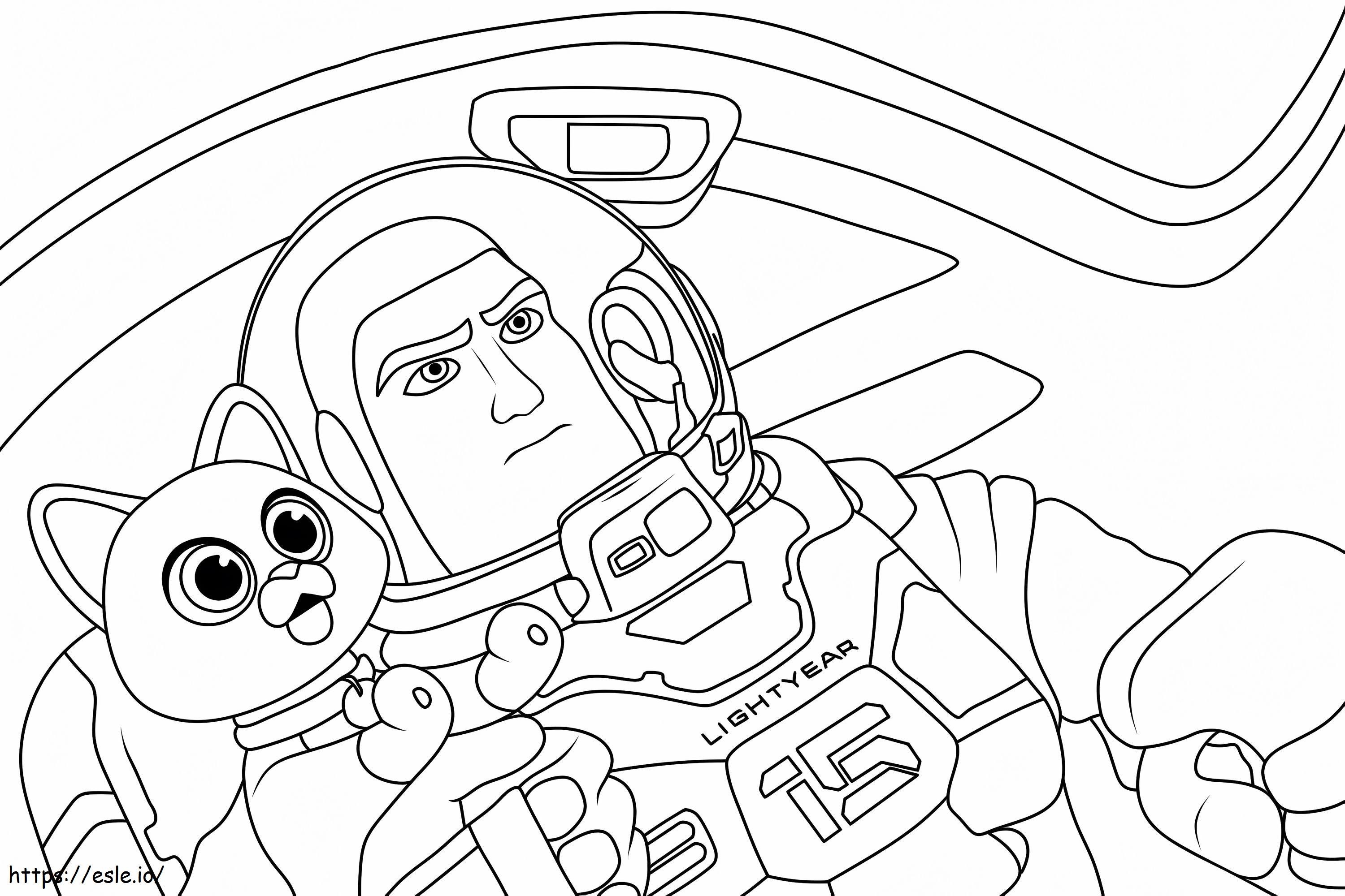 Sox and buzz lightyear coloring page