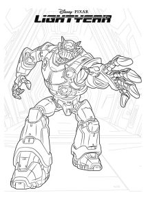 Buzz lightyear and sox coloring page
