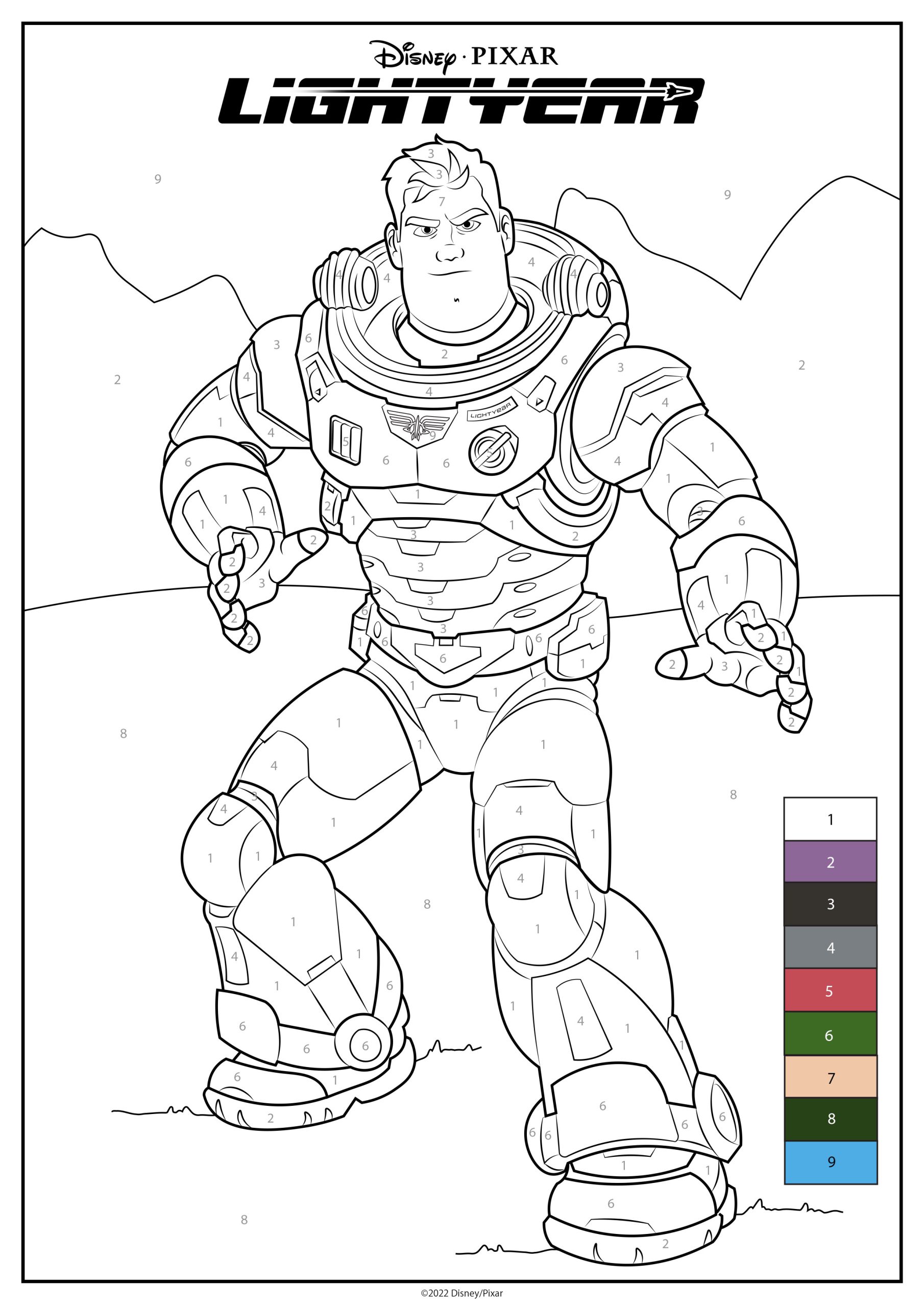 Lightyear coloring pages and printable activity sheets