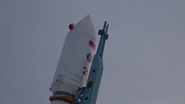 Russian soyuz rocket takes off featuring letter z