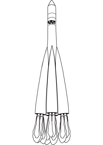 Vostok rocket coloring page free printable coloring pages