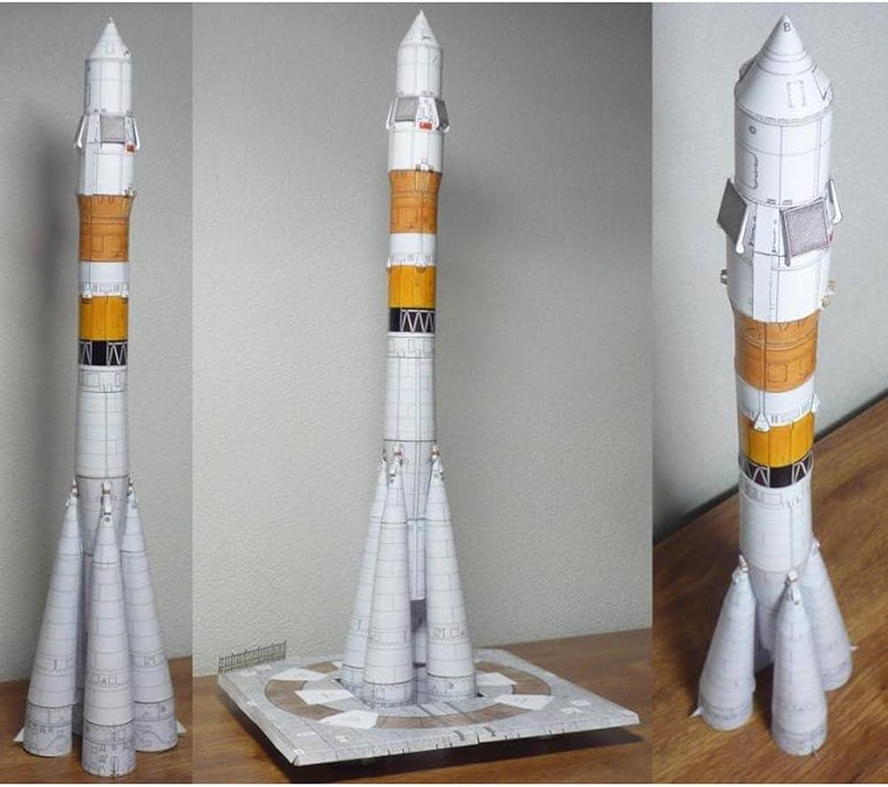 Buy ecomspace russian soyuz rocket with launch platform paper model kit handcraft onle at low prices dia