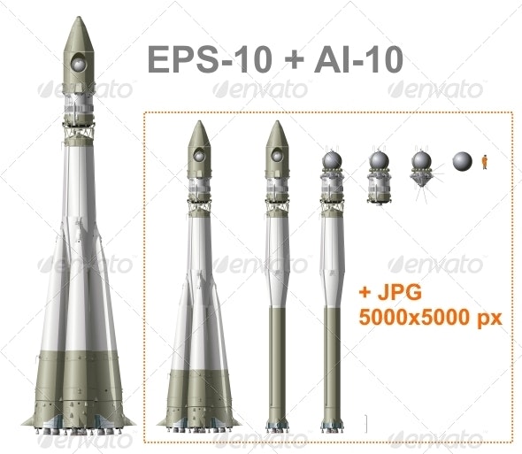 Space rocket vectors