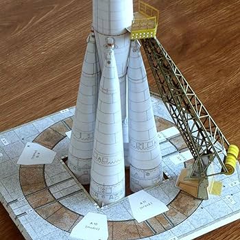 Buy ecomspace russian soyuz rocket with launch platform paper model kit handcraft onle at low prices dia