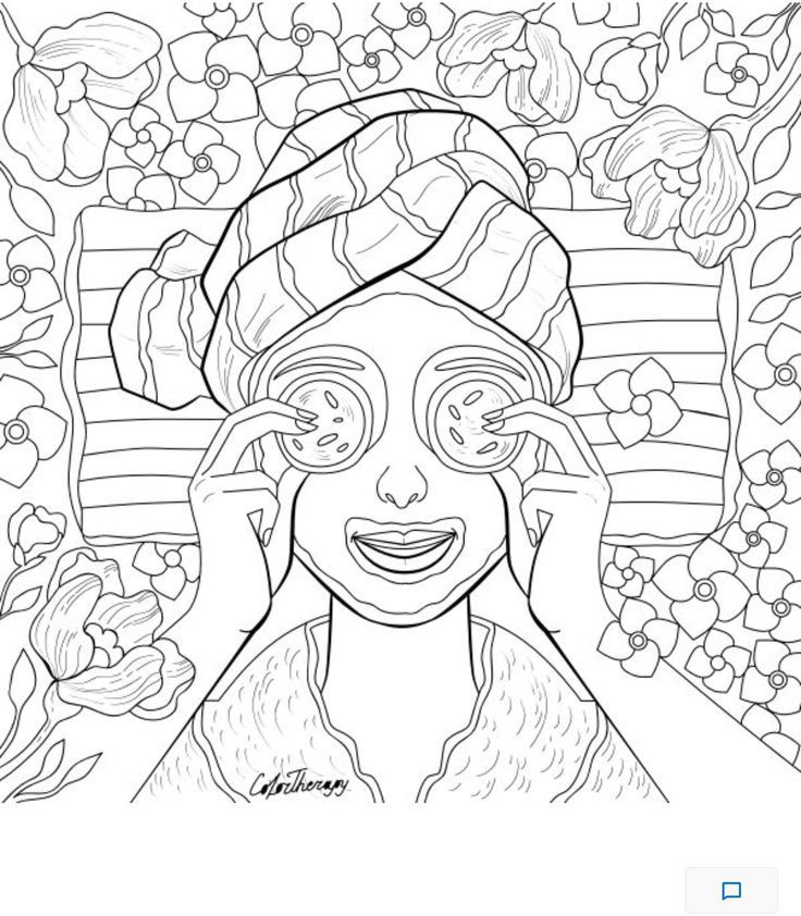 Relax and unwind with spa coloring book