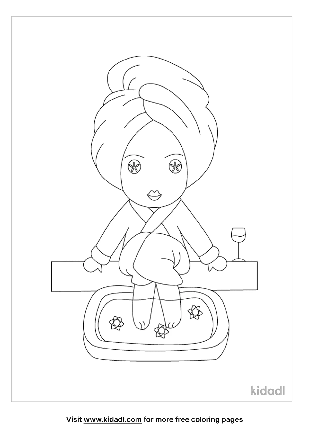 Free spa day coloring page coloring page printables