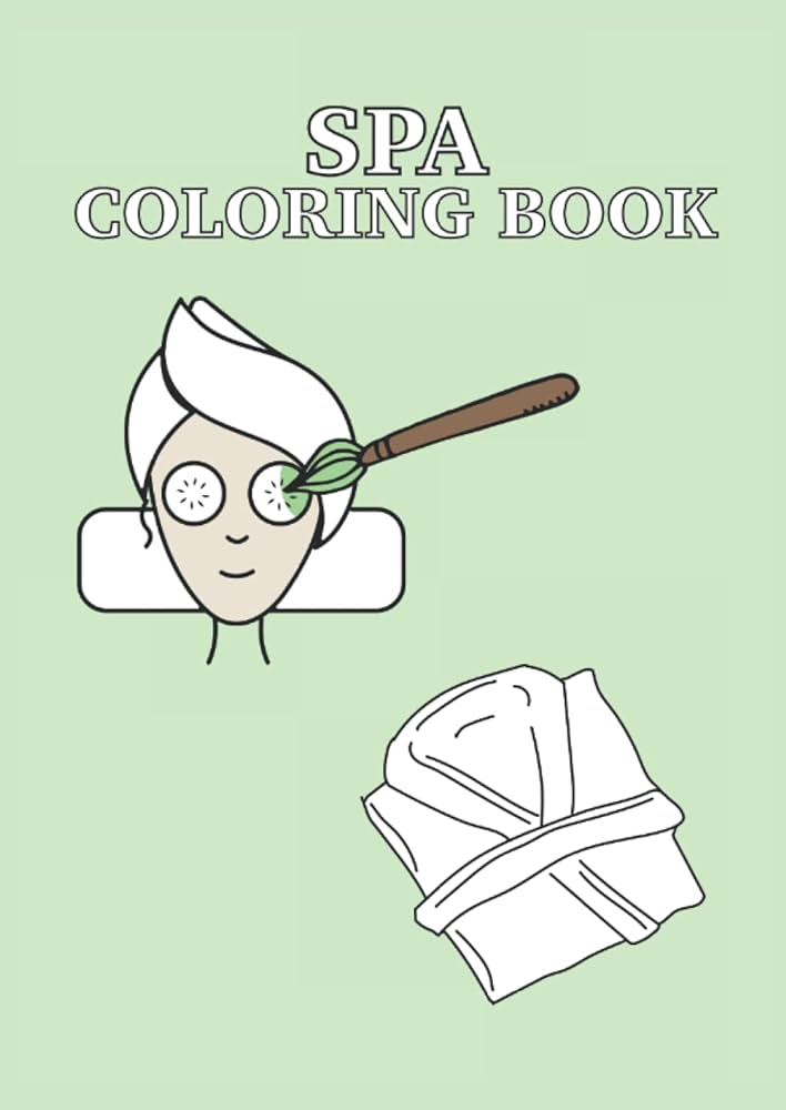 Spa coloring book spa coloriage livre pages taille x cm din a by spilker eric
