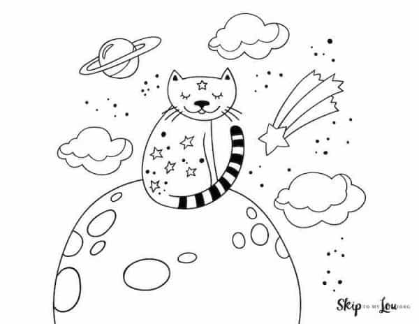 Cat coloring pages skip to my lou