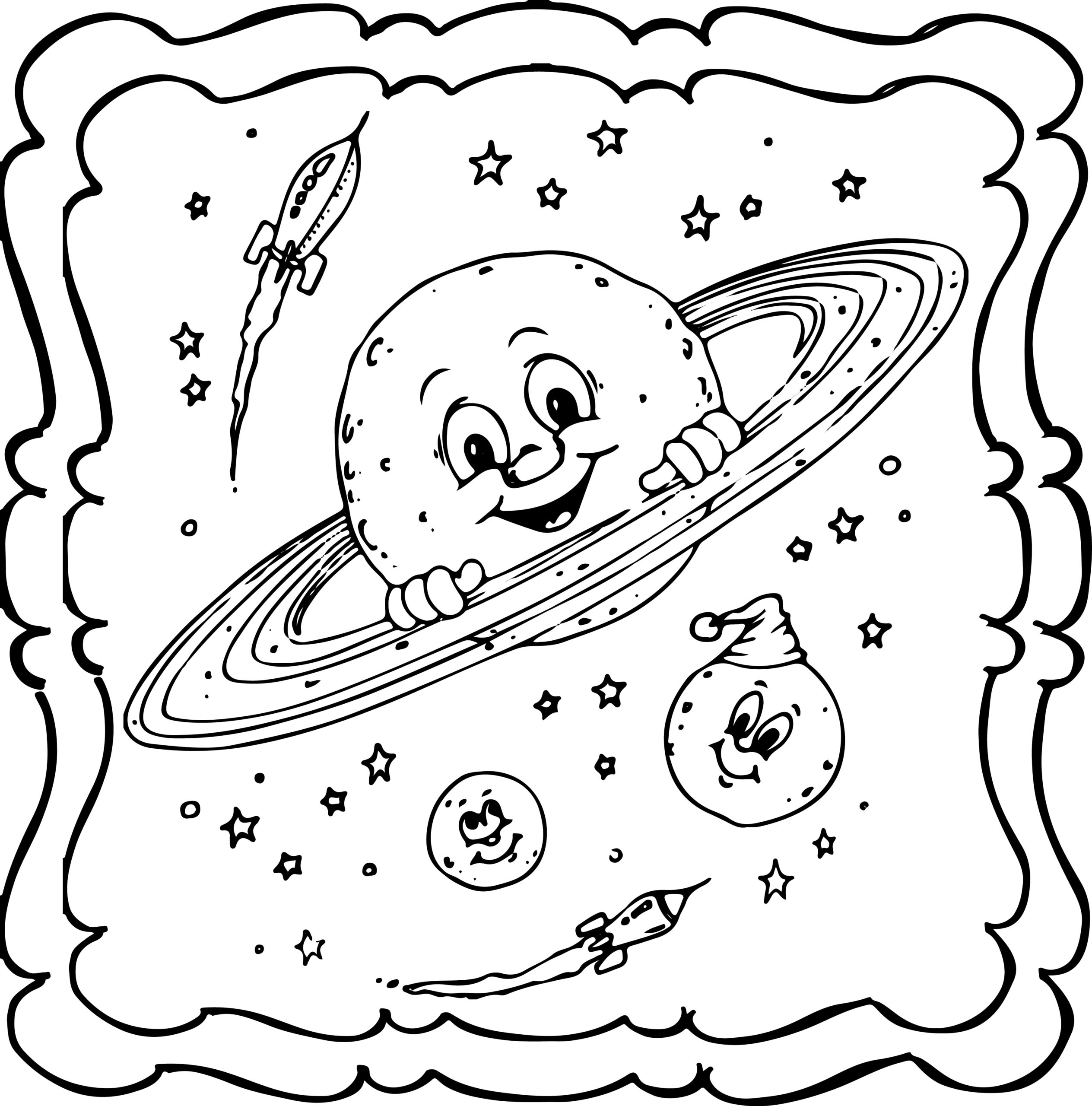 Space coloring book easy and fun skiing space book for kids made by teachers