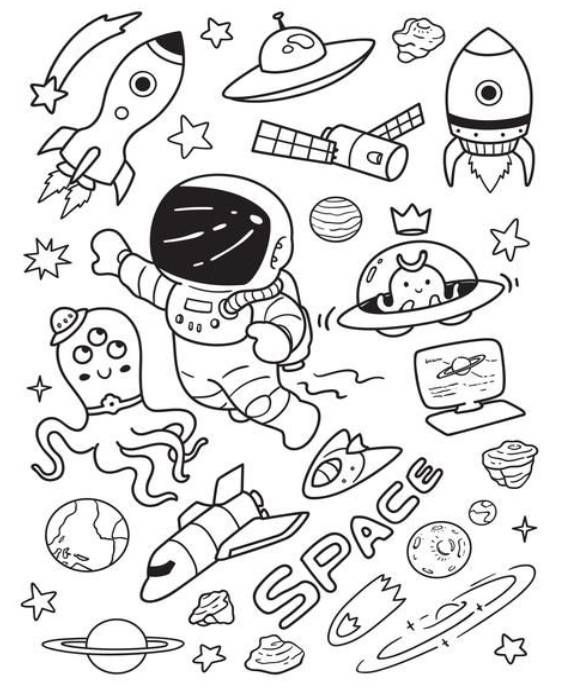 Free easy to print solar system coloring pages doodle patterns doodle art designs space doodles