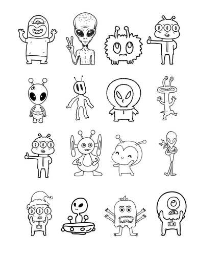 Solar system art space galaxy coloring page planets drawing guide clip art