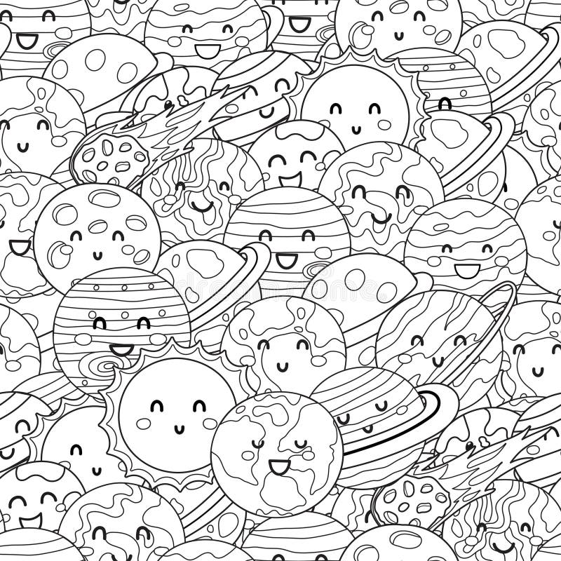 Planet adult coloring stock illustrations â planet adult coloring stock illustrations vectors clipart