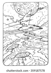 Outer space coloring pages images stock photos d objects vectors